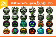 Halloween Pumpkin Bundle | Creepy Jack O Lantern Sublimation Product Image 1
