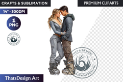 Alpine Winter Sports Fashion and Cabin Clipart PNG Product Image 1
