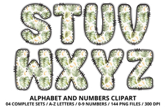 Safari Alphabet PNG - Letters &amp; Numbers Clipart 300 DPI Product Image 4