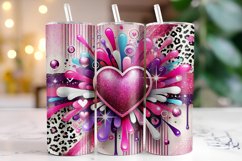 Heart Valentine's Day Tumbler Wrap Sublimation Product Image 1