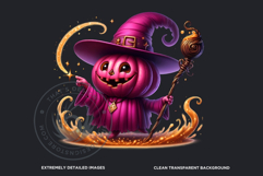 Funny Enchanted Pumpkins PNG Set, Cute Kawaii Halloween PNG Product Image 3