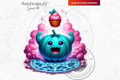 Funny Enchanted Pumpkins PNG Set, Cute Kawaii Halloween PNG Product Image 8