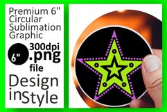 Vintage Vibes: Folk Star Watercolor Sublimation Product Image 1