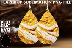 Sublimation Magic: Marble Earring Patterns in 3D Product Image 1
