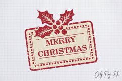 Christmas Post Stamps Merry christmas PNG Product Image 1