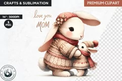 Mother's Day Clipart, Bunny clipart, other and Baby animal Product Image 1