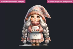 Gnome clipart, Mother's day Clipart, Best mom Gnome girl Product Image 2