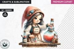 Best mom Gnome clipart, Mother's day Clipart, Gnome girl Product Image 1