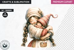 Gnome clipart, Mother's day Clipart, Best mom Gnome girl Product Image 1