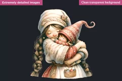 Gnome clipart, Mother's day Clipart, Best mom Gnome girl Product Image 2