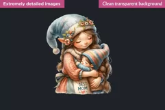 Gnome clipart, Mother's day Clipart, Best mom Gnome girl Product Image 2