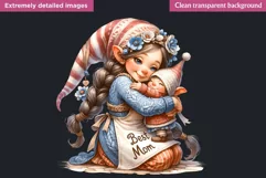 Gnome clipart, Mother's day Clipart, Best mom Gnome girl Product Image 2