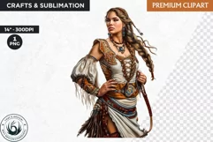 Native spirit Cowgirls clipart, Western fashion clipart Product Image 1