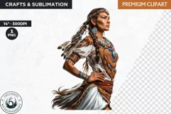 Native spirit Cowgirls clipart, Western fashion clipart Product Image 1
