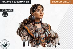 Native spirit Cowgirls clipart, Western fashion clipart Product Image 1