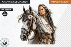 Native spirit Cowgirls clipart, Western fashion clipart Product Image 1