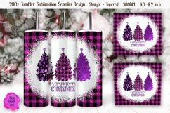 20 Oz Christmas Skinny Tumbler Sublimation    pink