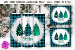 20 Oz Christmas Skinny Tumbler Sublimation   turquoise