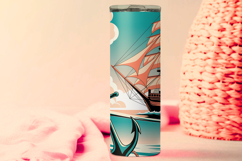 Vintage Nautical Clipper Ship Wrap | 20 oz Skinny Tumbler Product Image 4