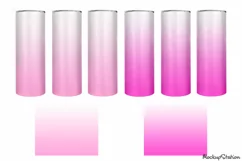 Ombre Tumbler Wrap| Pink Red Gradient Tumbler Sublimation Product Image 2