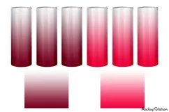 Ombre Tumbler Wrap| Pink Red Gradient Tumbler Sublimation Product Image 3
