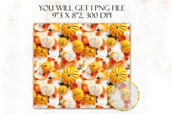 3D Pumpkins Fall 20 oz Skinny Tumbler Wrap Sublimation PNG Product Image 2
