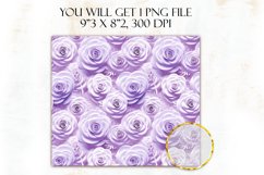 3D Purple Roses 20 oz Skinny Tumbler Wrap Sublimation PNG Product Image 2