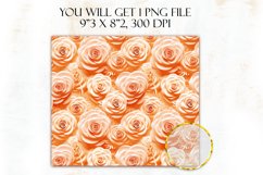 3D Orange Roses 20 oz Skinny Tumbler Wrap Sublimation PNG Product Image 2
