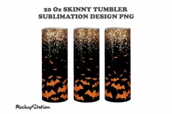 Halloween Tumbler Sublimation Design PNG | Bat Tumbler 20oz Product Image 2