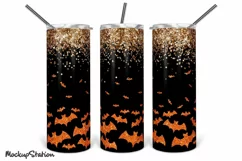 Halloween Tumbler Sublimation Design PNG | Bat Tumbler 20oz Product Image 1