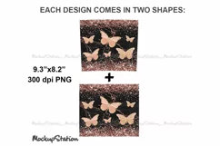 Butterfly Tumbler Wrap | Summer Glitter Tumbler Design PNG Product Image 3