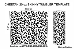 Cheetah Tumbler Svg, Leopard Tumbler Template 20oz Skinny Product Image 1