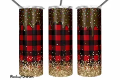 Christmas Tumbler PNG Sublimation Design | Chocolate Drips Product Image 1