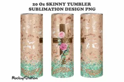 Christian Tumbler Design PNG | Cross Easter Sublimation Wrap Product Image 2