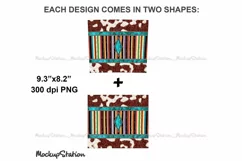 Western 20oz Skinny Tumbler Serape Sublimation Design PNG Product Image 3