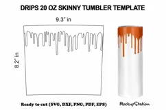 Tumbler Drips SVG Template 20oz Skinny, Dripping Tumbler Product Image 1