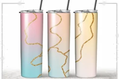 Spring glitter gold 20oz Skinny Coffee Tumbler Wrap Product Image 1