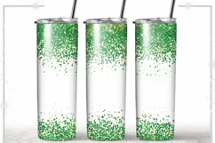 White Green glitter Coffee Love 20oz Skinny Coffee Tumbler Product Image 1