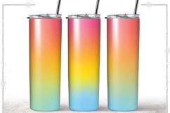 Spring Ombre Gradient 20oz Skinny Coffee Tumbler Wrap Product Image 1