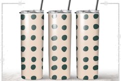 Polka dot green pastel 20 oz Skinny Tumbler full wrap Product Image 1