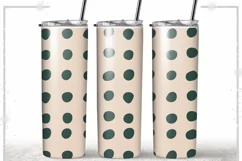 Polka dot green pastel 20 oz Skinny Tumbler full wrap Product Image 1