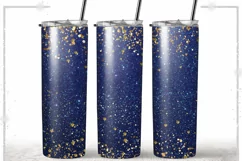 Navy blue glitter Coffee Love 20oz Skinny Coffee Tumbler Product Image 1