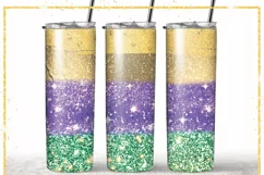 Mardi Gras 20oz Skinny Sublimation Coffee Tumbler Wrap Product Image 1