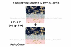 Marble Tumbler Wrap Design Sublimation PNG I Glitter Product Image 3