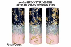 Marble Tumbler Wrap Design Sublimation PNG I Glitter Product Image 2