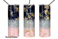 Marble Tumbler Wrap Design Sublimation PNG I Glitter Product Image 1