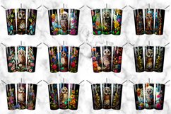 Owl Stained Glass Dog 20 oz Skinny Tumbler Bundle 12 Designs Product Image 1