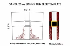 Santa Tumbler SVG Template 20 oz Skinny Cut File Product Image 1