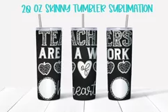 20 0Z Tumbler Sublimation design PNG / Work of Heart PNG Product Image 1