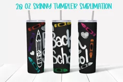 20 0Z Tumbler Sublimation design PNG / Back To School PNG Product Image 1